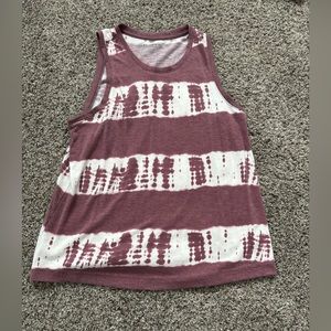 Kids tank top with tie die pattern and detailed stitching